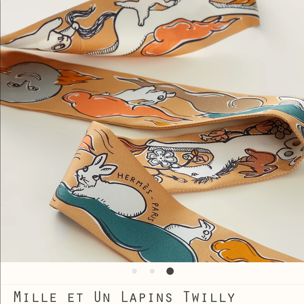 Hermes Mille et Un Lapins Twilly SOLD